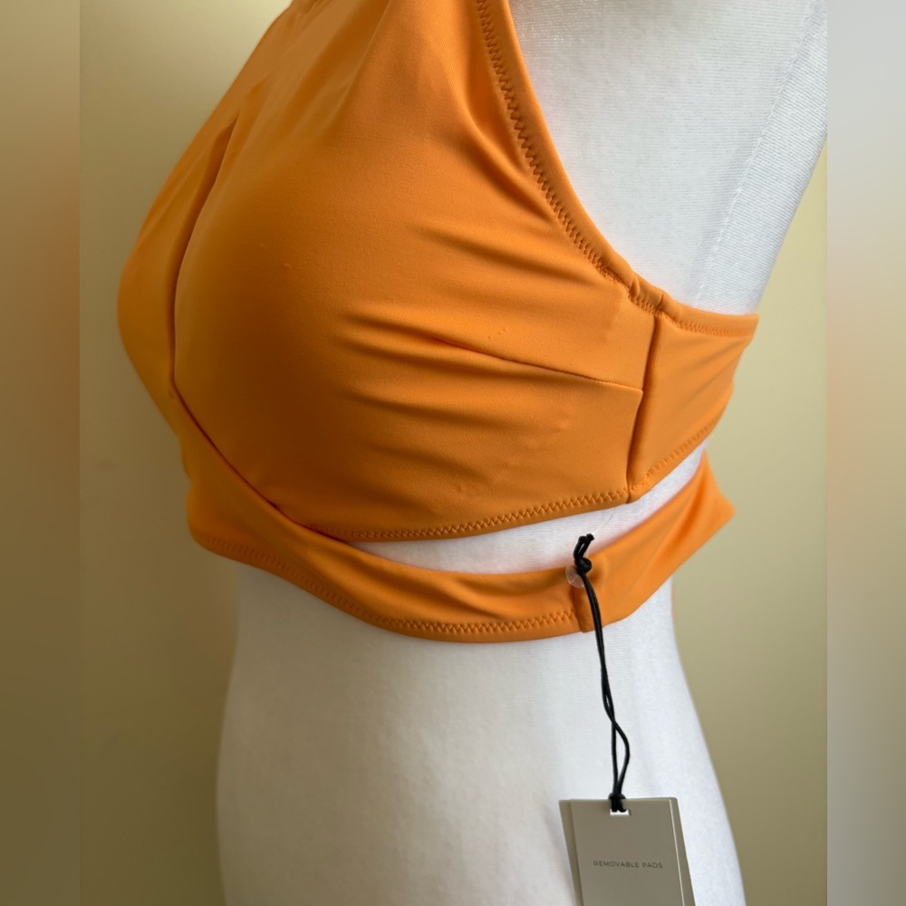 Shade & Shore Orange High Neck Bikini Top 34C - Picture 9 of 12